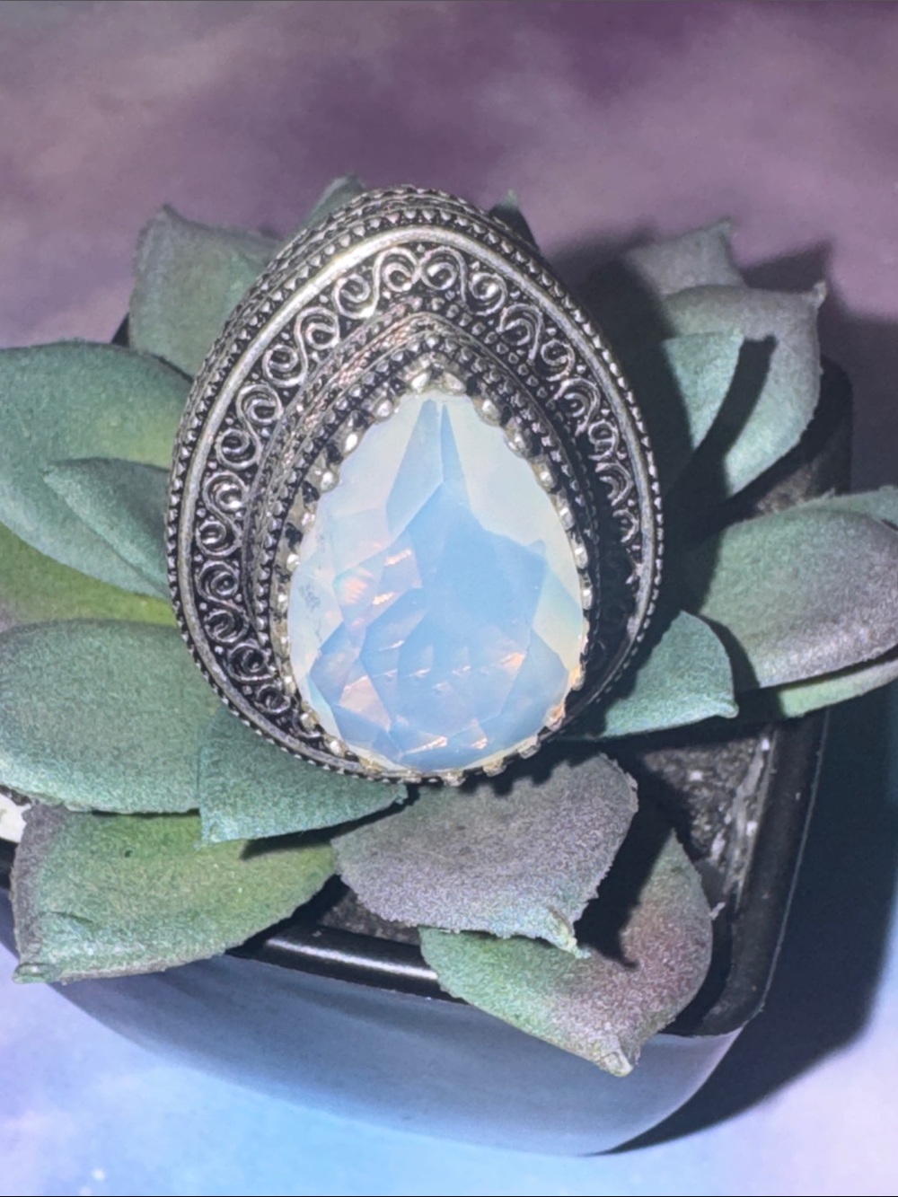 Silver Opalite Ring